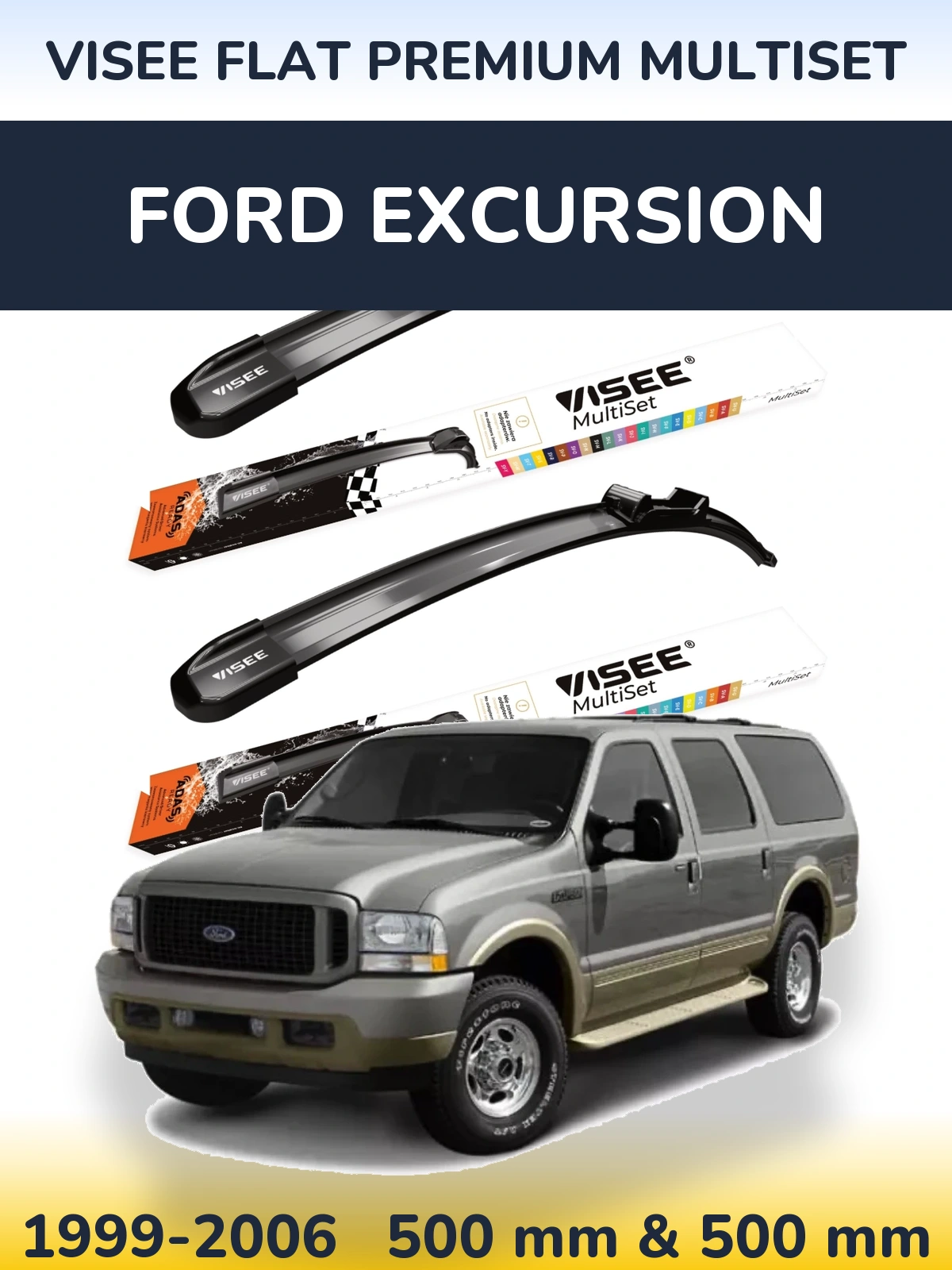 Torkarblad VISEE FLAT PREMIUM MultiSet för Ford Excursion