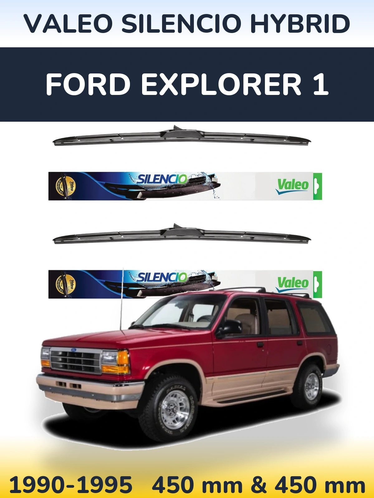 Torkarblad Valeo Silencio Hybrid för Ford Explorer 1