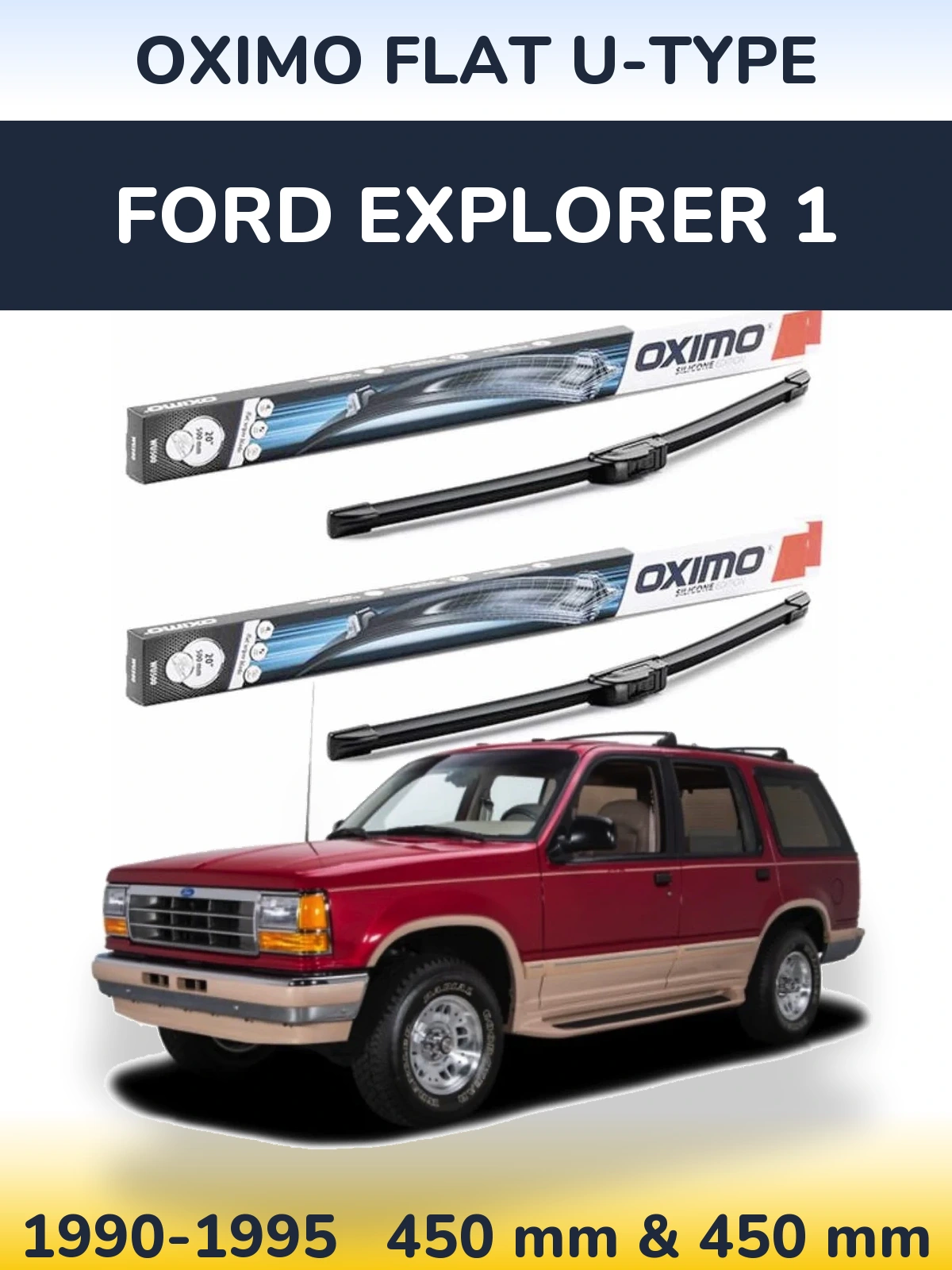 Torkarblad Oximo Flat U-type för Ford Explorer 1