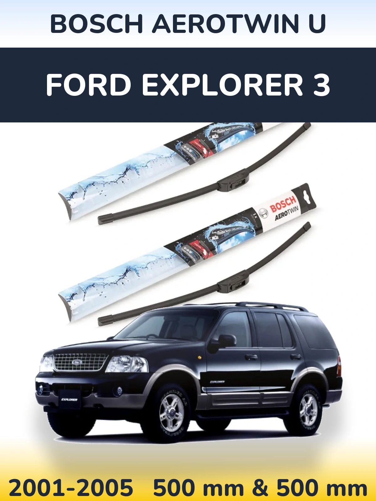 Torkarblad BOSCH AeroTwin U för Ford Explorer 3