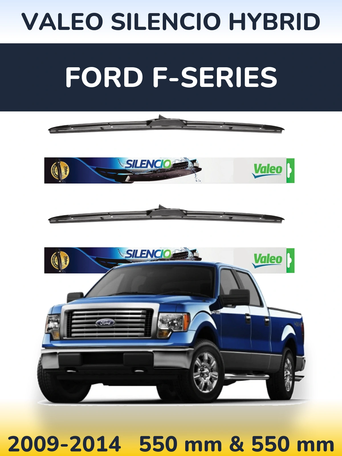 Torkarblad Valeo Silencio Hybrid för Ford F-series