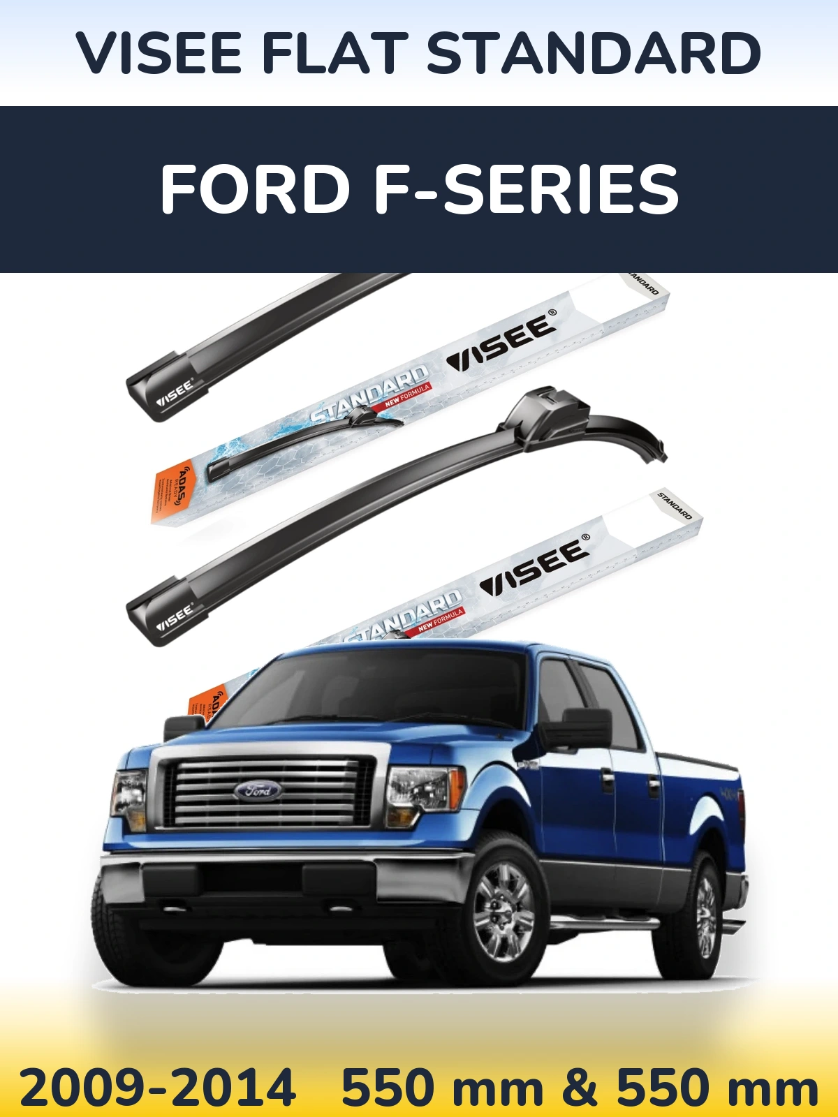 Torkarblad VISEE FLAT STANDARD för Ford F-series