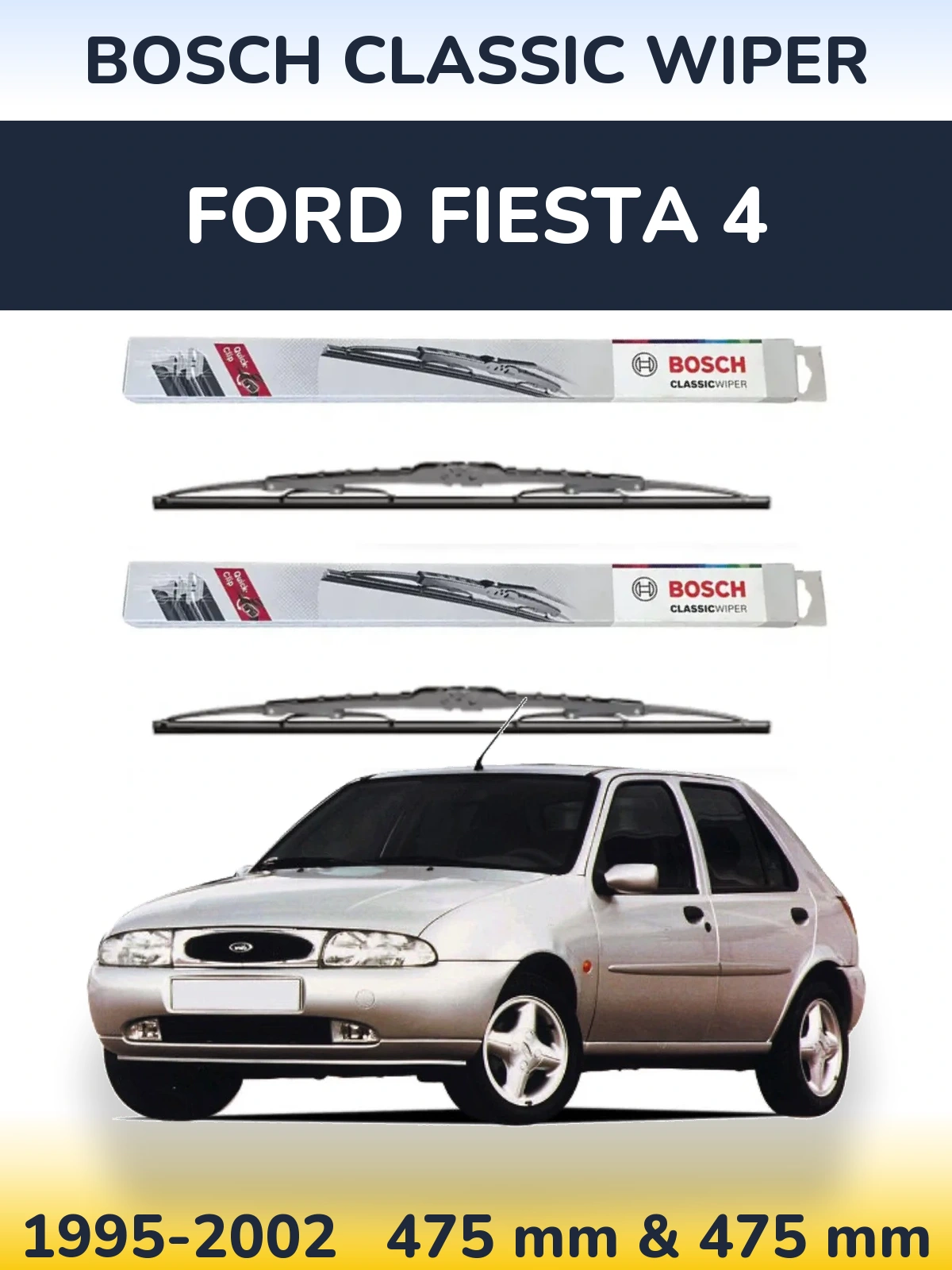 Torkarblad BOSCH Classic Wiper för Ford Fiesta 4