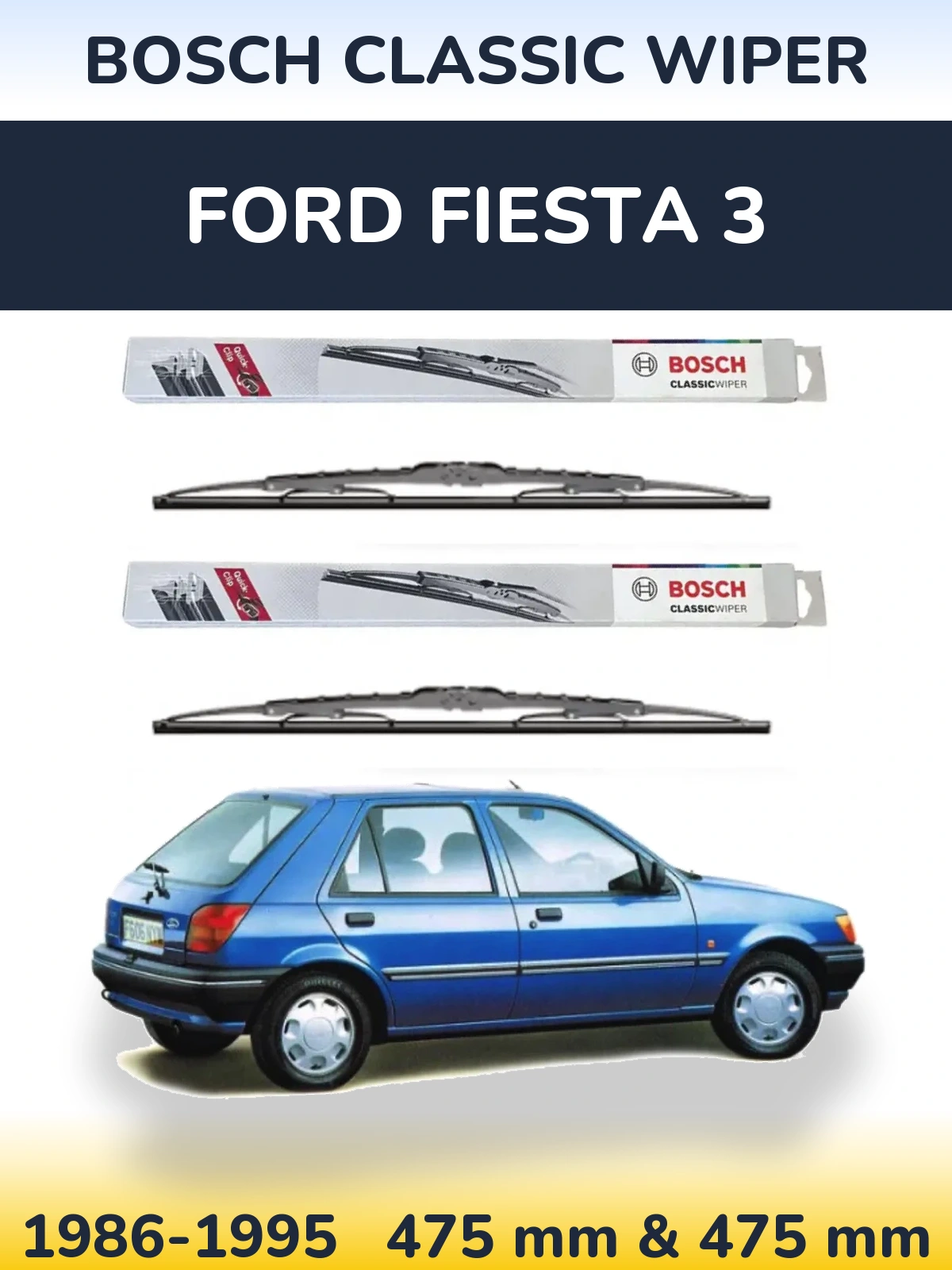 Torkarblad BOSCH Classic Wiper för Ford Fiesta 3