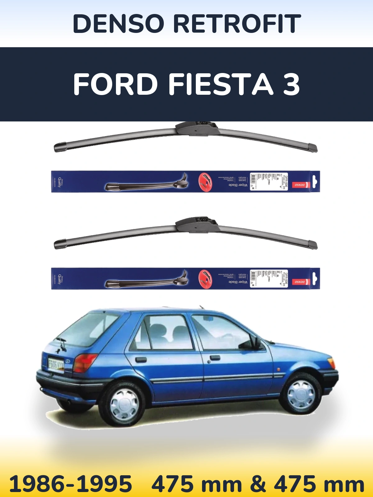 Torkarblad Denso Retrofit för Ford Fiesta 3