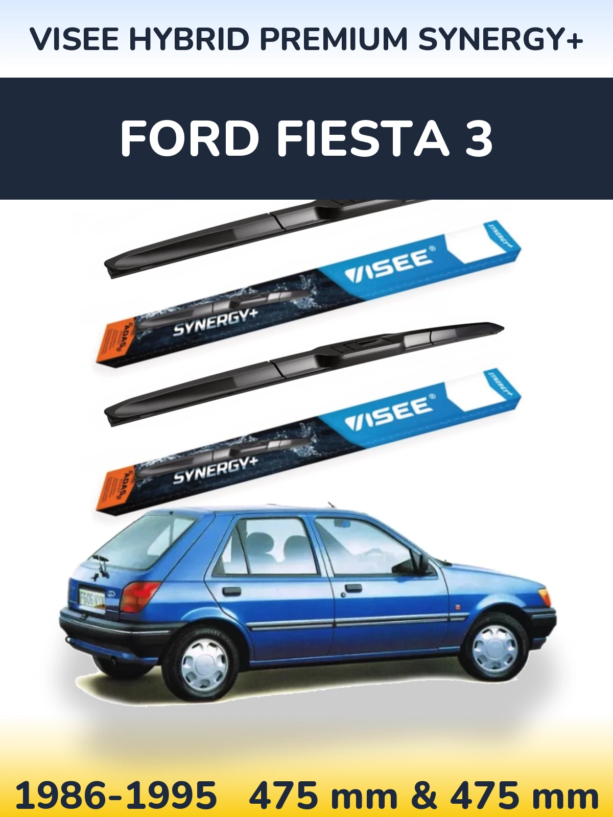 Torkarblad VISEE HYBRID PREMIUM SYNERGY+ för Ford Fiesta 3