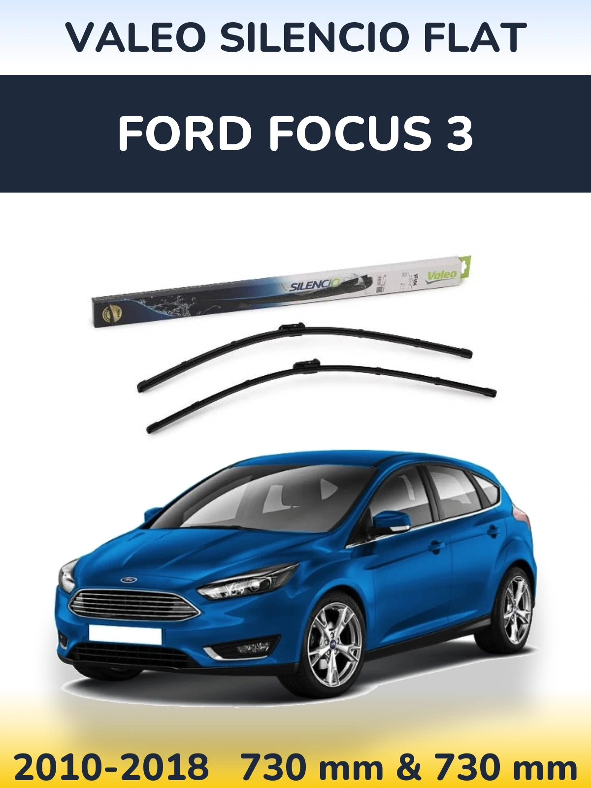 Torkarblad Valeo Silencio Flat för Ford Focus 3