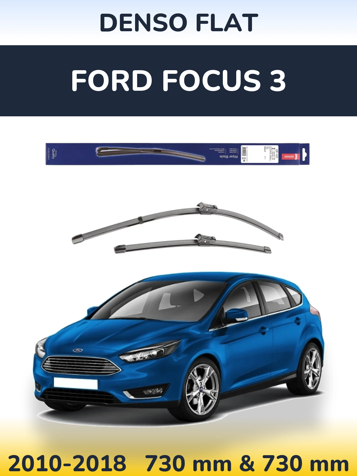 Torkarblad Denso Flat för Ford Focus 3