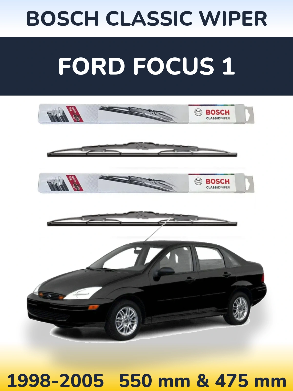 Torkarblad BOSCH Classic Wiper för Ford Focus 1