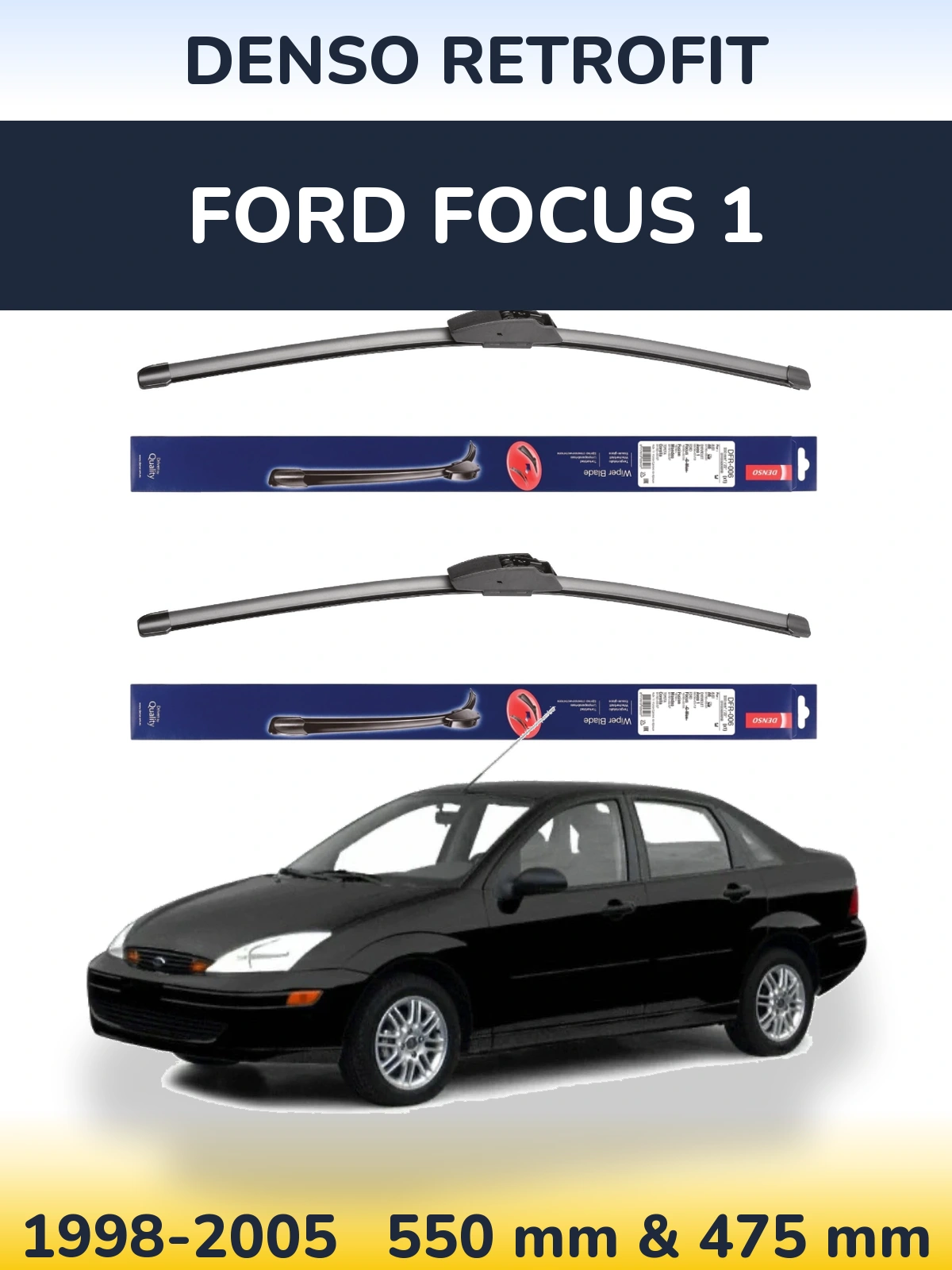 Torkarblad Denso Retrofit för Ford Focus 1