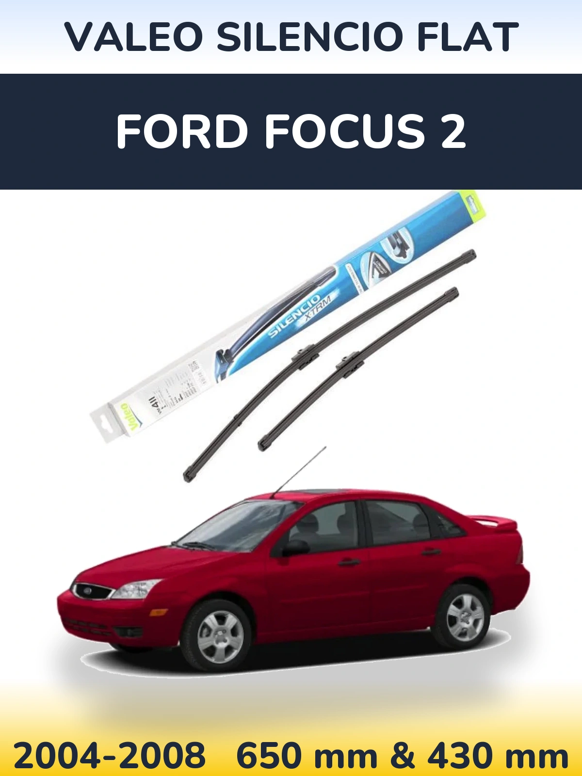 Torkarblad Valeo Silencio Flat för Ford Focus 2