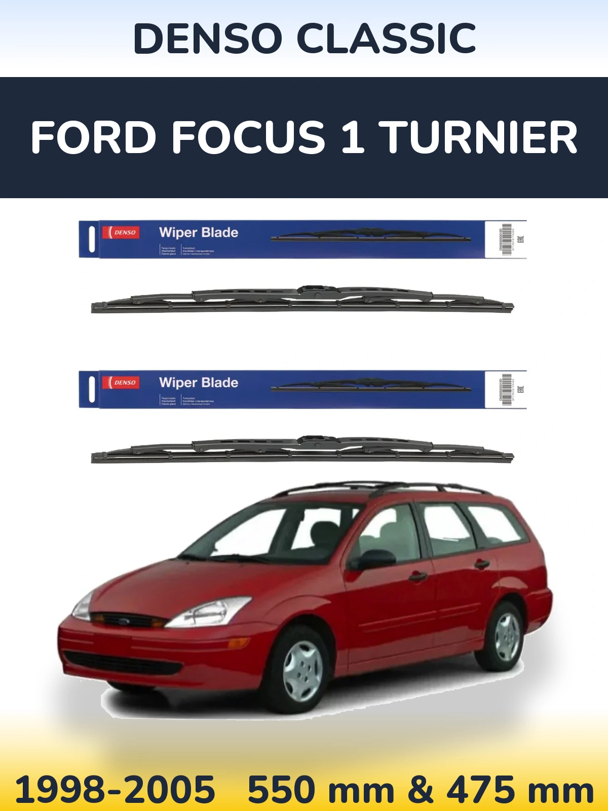 Torkarblad Denso Classic för Ford Focus 1 Turnier