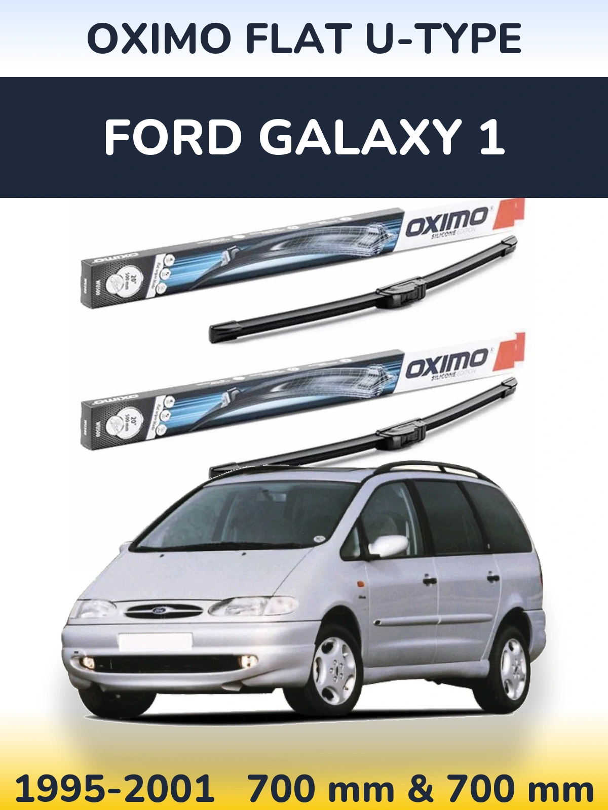 Torkarblad Oximo Flat U-type för Ford Galaxy 1