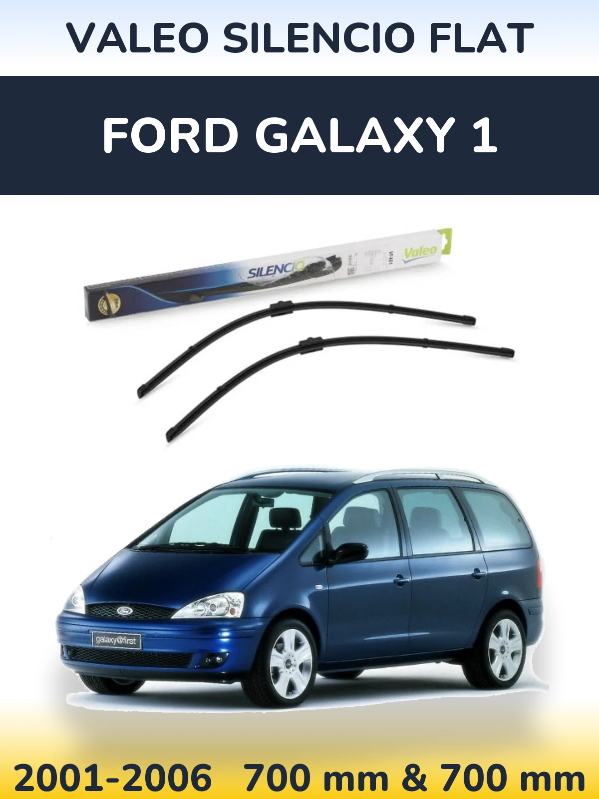 Torkarblad Valeo Silencio Flat för Ford Galaxy 1