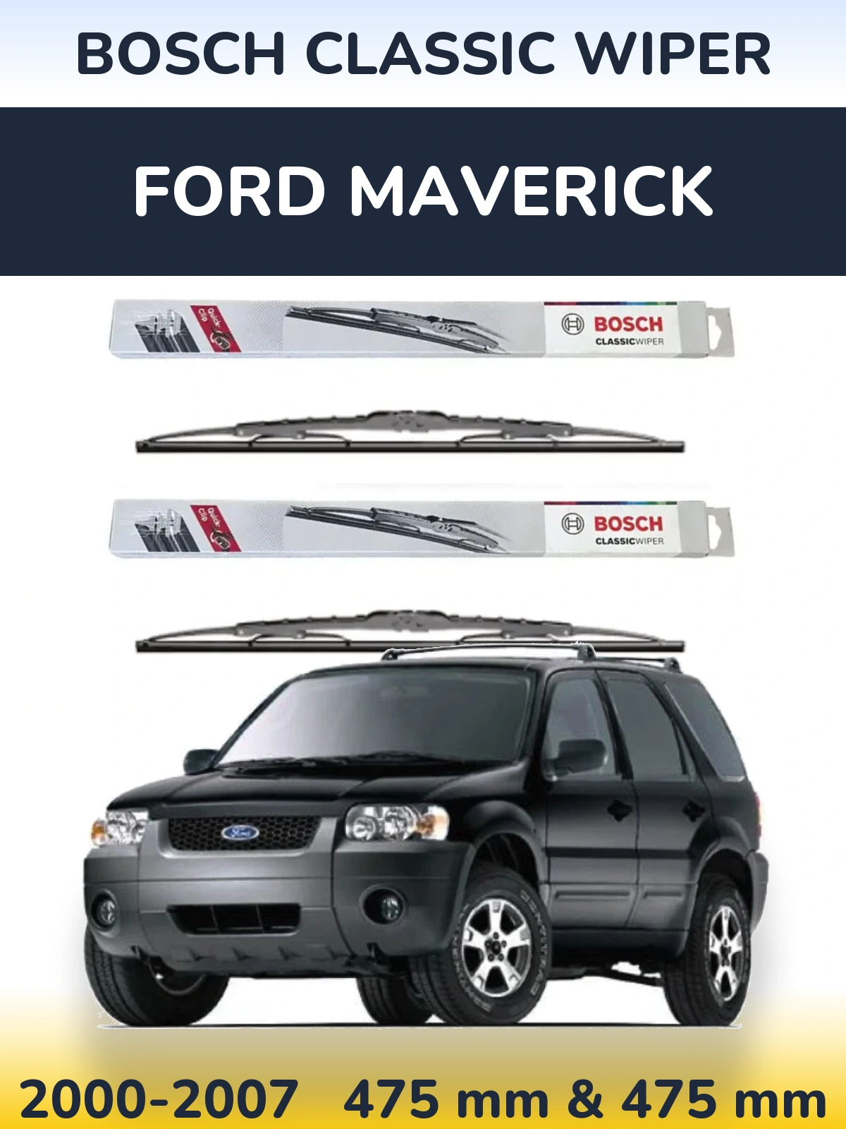 Torkarblad BOSCH Classic Wiper för Ford Maverick