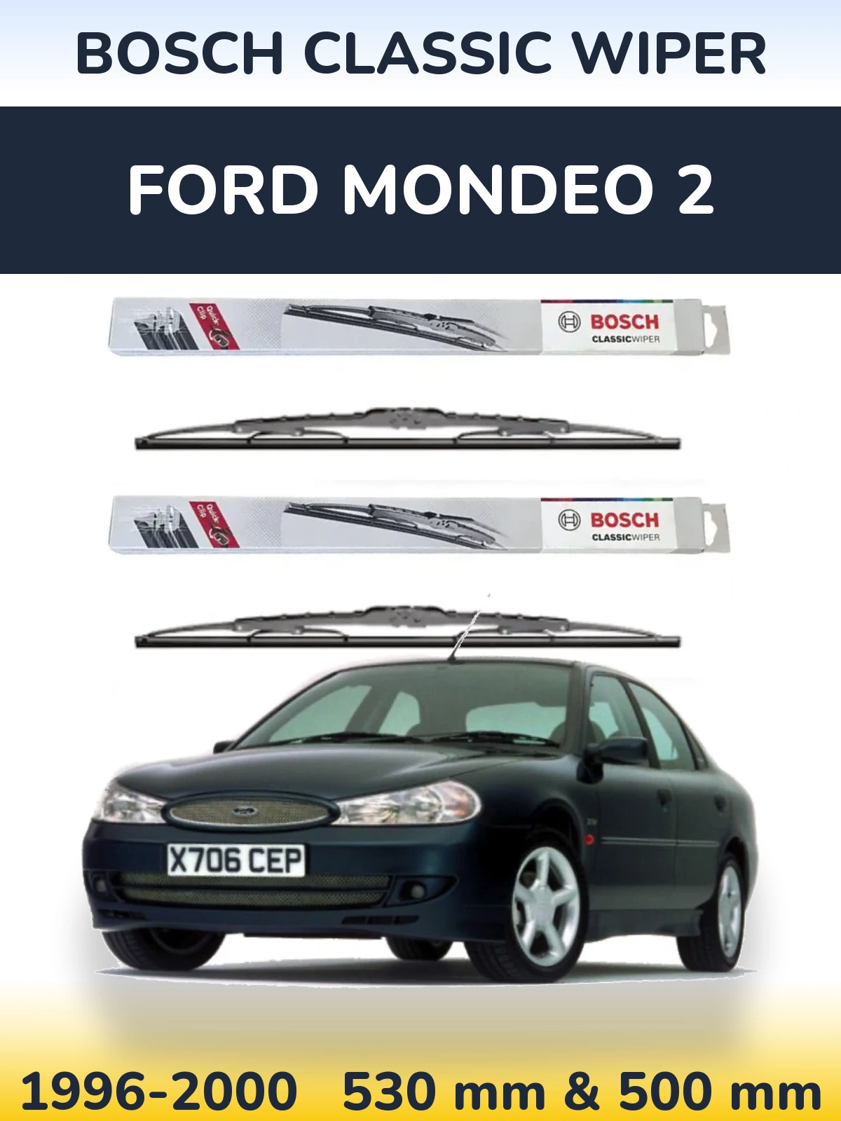 Torkarblad BOSCH Classic Wiper för Ford Mondeo 2