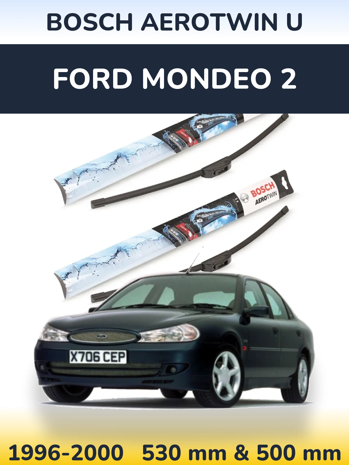 Torkarblad BOSCH AeroTwin U för Ford Mondeo 2