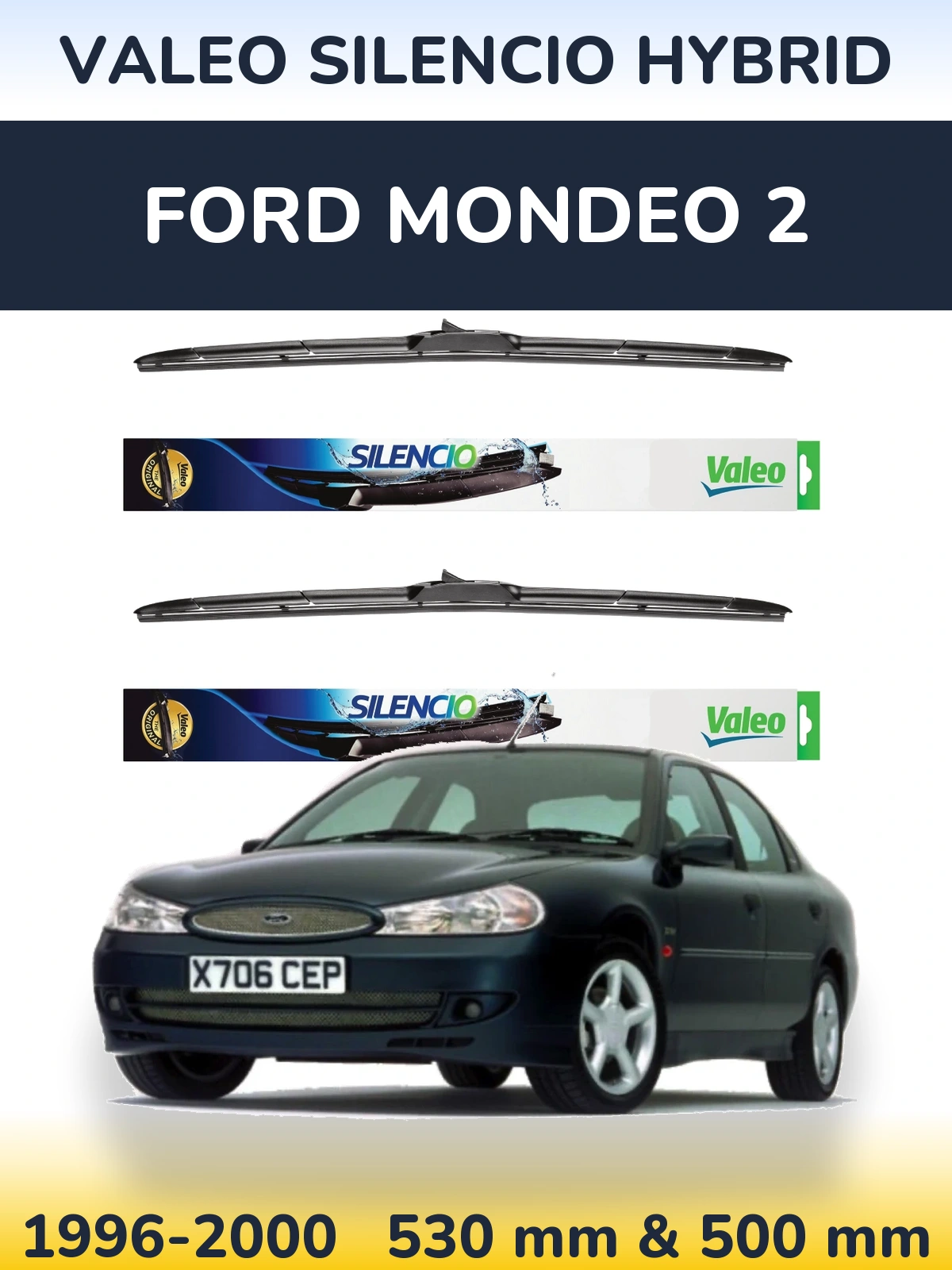 Torkarblad Valeo Silencio Hybrid för Ford Mondeo 2