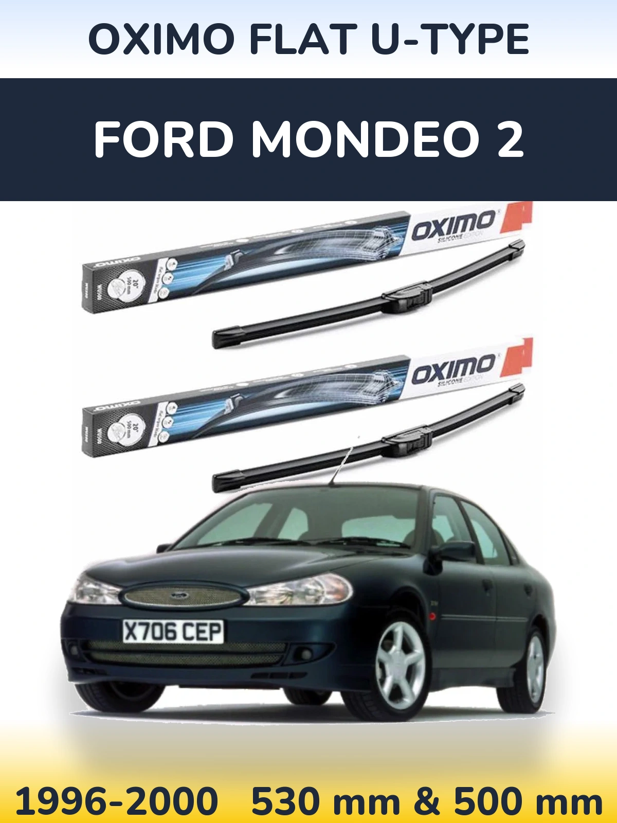Torkarblad Oximo Flat U-type för Ford Mondeo 2
