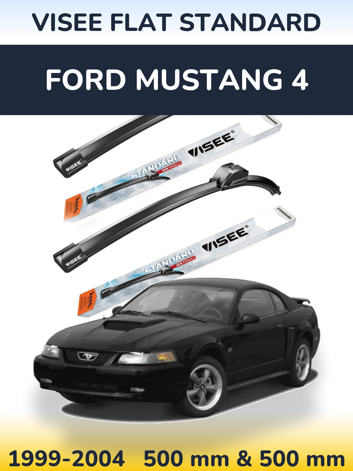 Torkarblad VISEE FLAT STANDARD för Ford Mustang 4