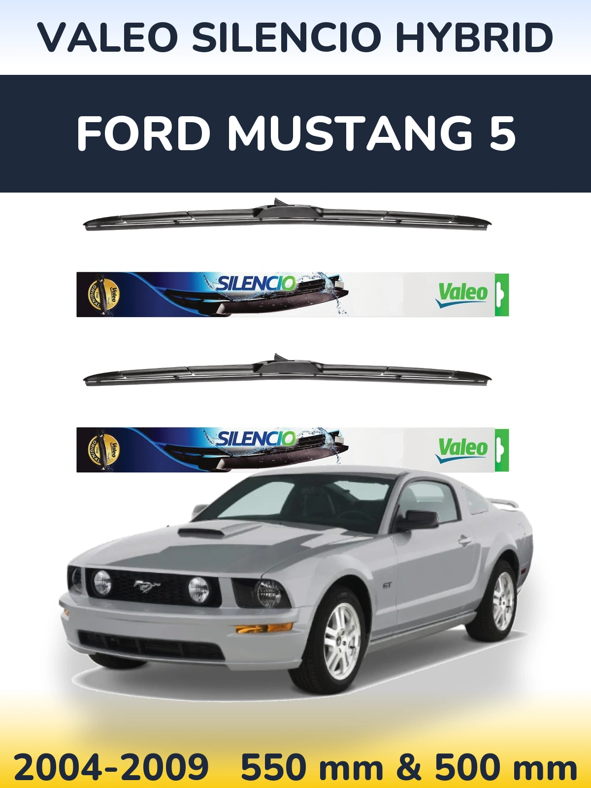 Torkarblad Valeo Silencio Hybrid för Ford Mustang 5