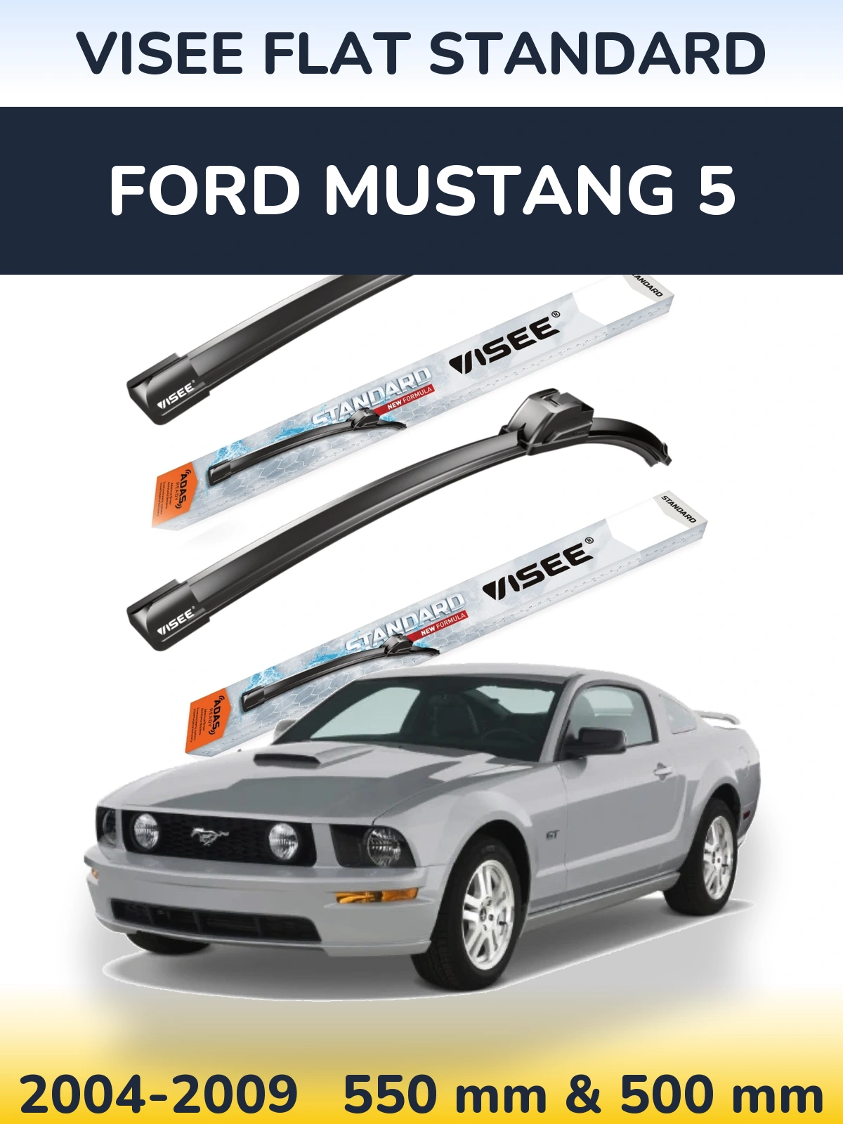 Torkarblad VISEE FLAT STANDARD för Ford Mustang 5