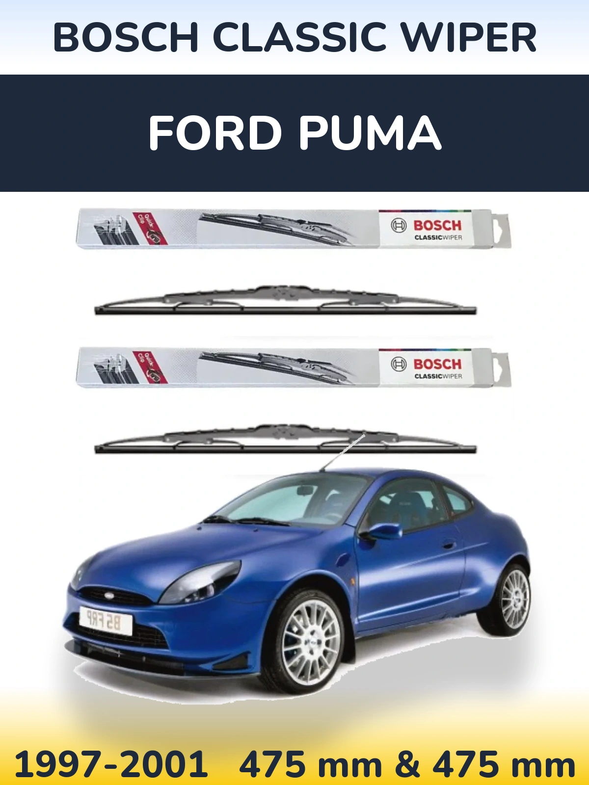 Torkarblad BOSCH Classic Wiper för Ford Puma