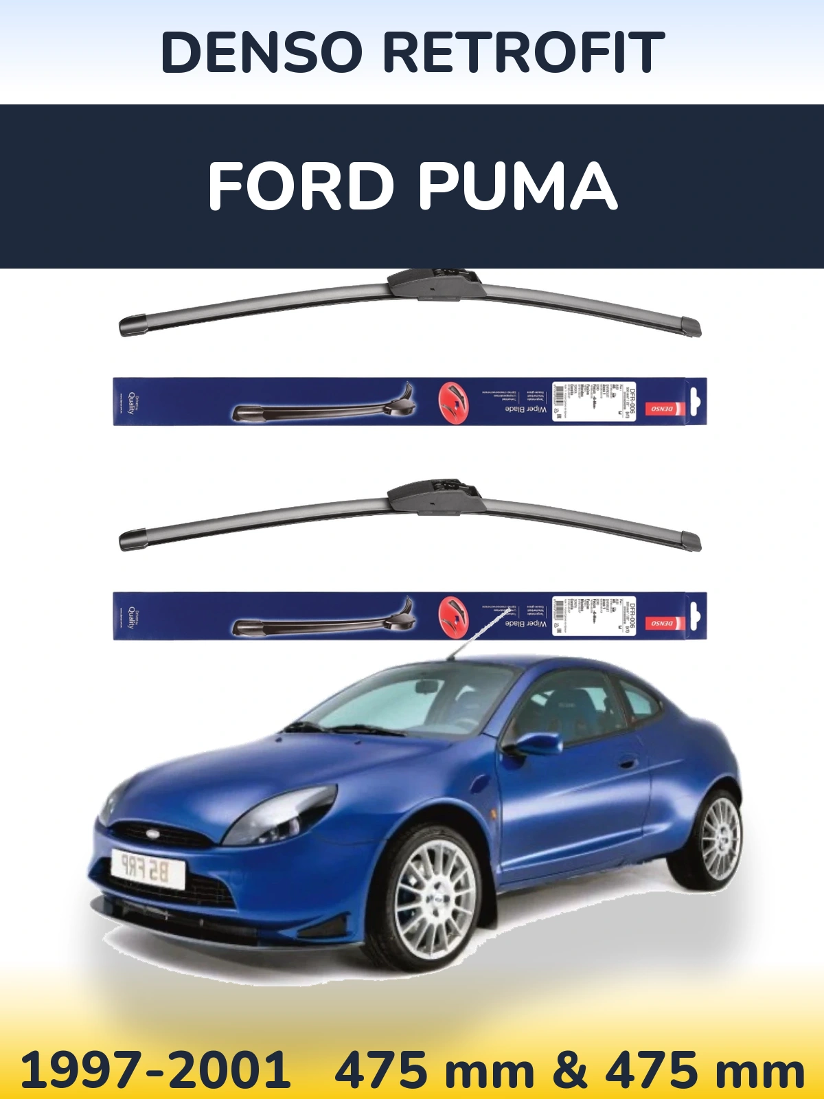 Torkarblad Denso Retrofit för Ford Puma