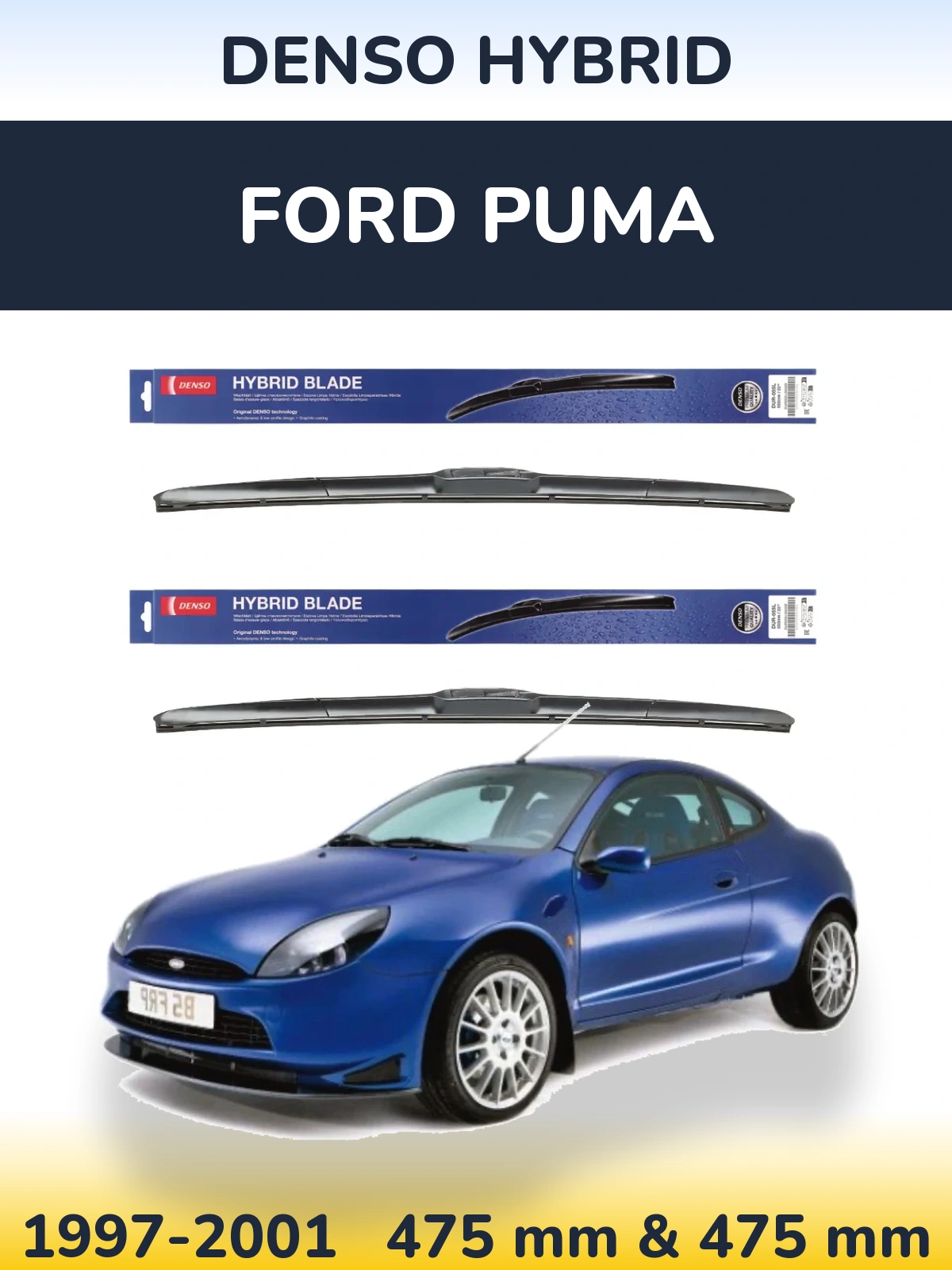 Torkarblad Denso Hybrid för Ford Puma