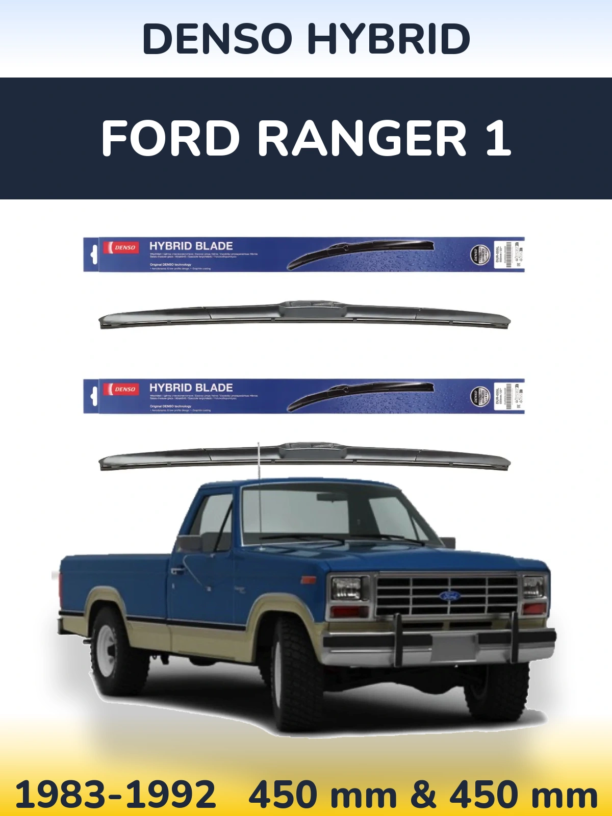 Torkarblad Denso Hybrid för Ford Ranger 1