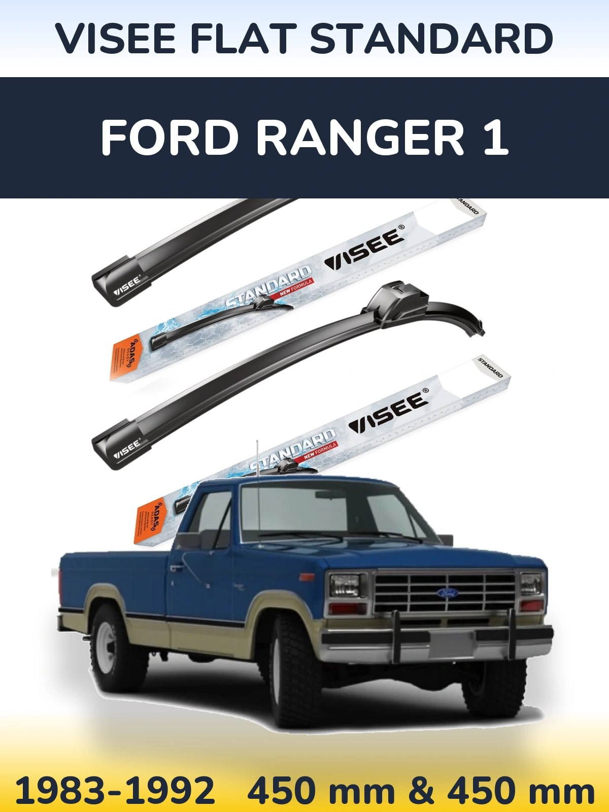 Torkarblad VISEE FLAT STANDARD för Ford Ranger 1