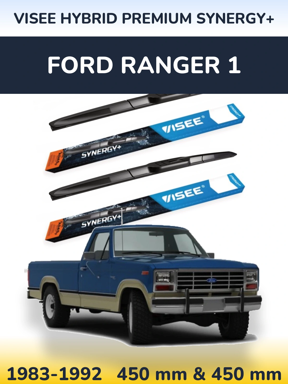 Torkarblad VISEE HYBRID PREMIUM SYNERGY+ för Ford Ranger 1