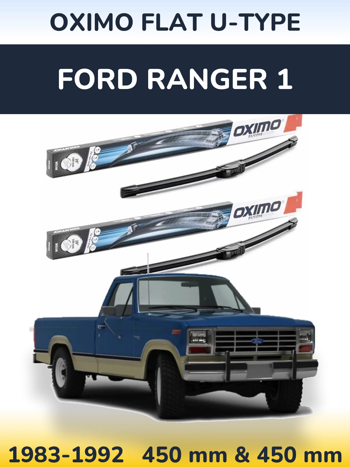 Torkarblad Oximo Flat U-type för Ford Ranger 1