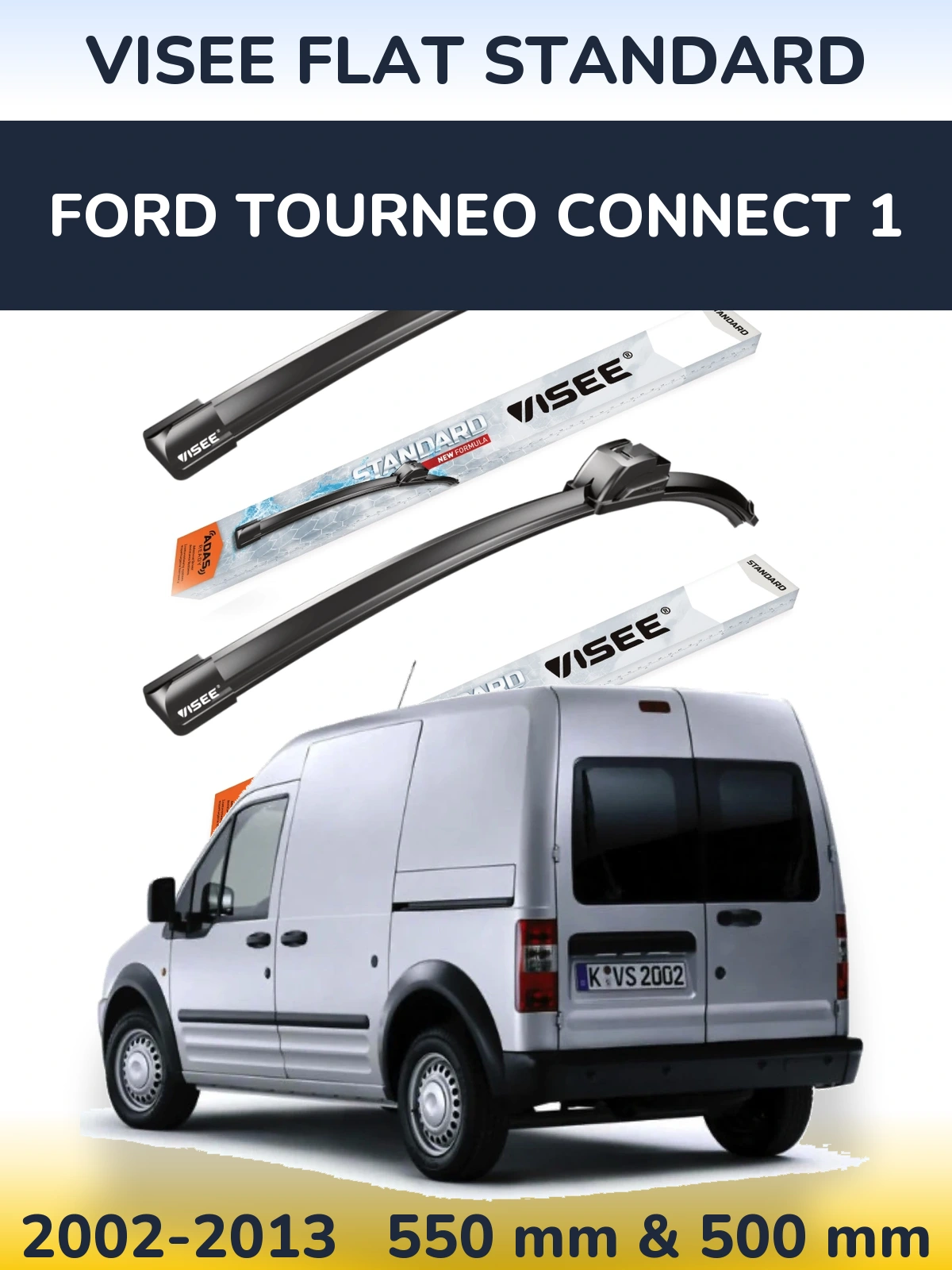 Torkarblad VISEE FLAT STANDARD för Ford Tourneo Connect 1