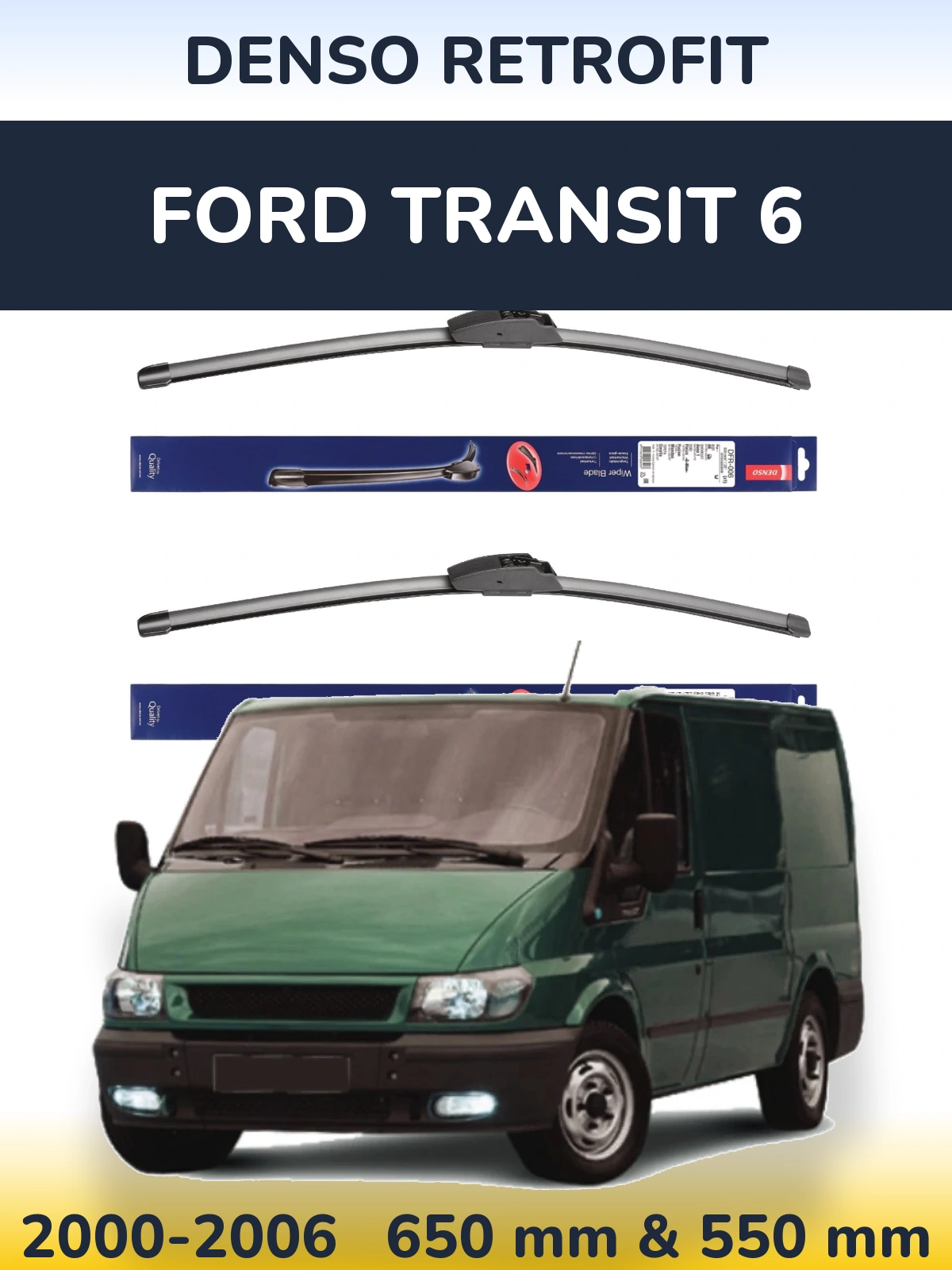 Torkarblad Denso Retrofit för Ford Transit 6