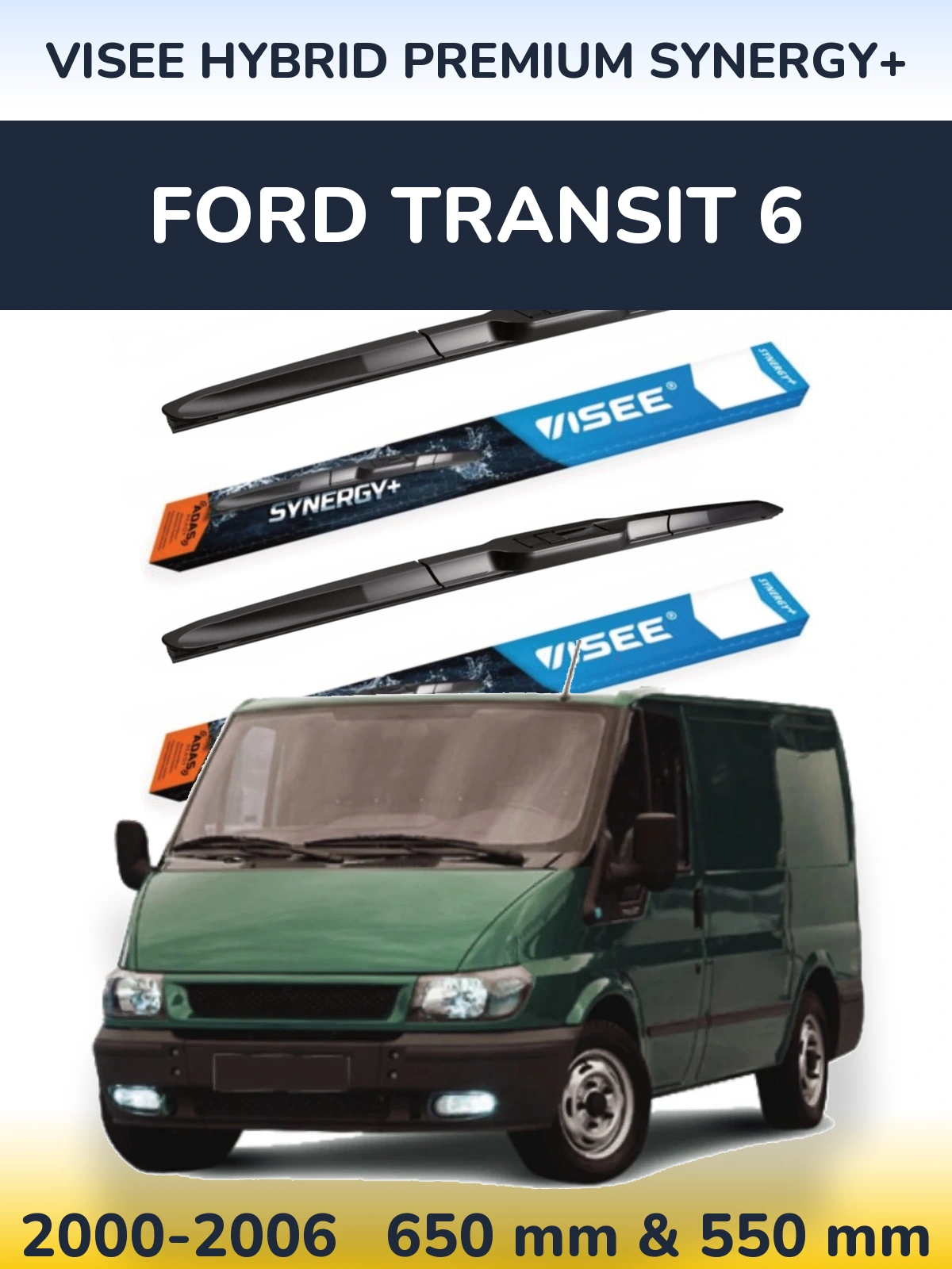 Torkarblad VISEE HYBRID PREMIUM SYNERGY+ för Ford Transit 6