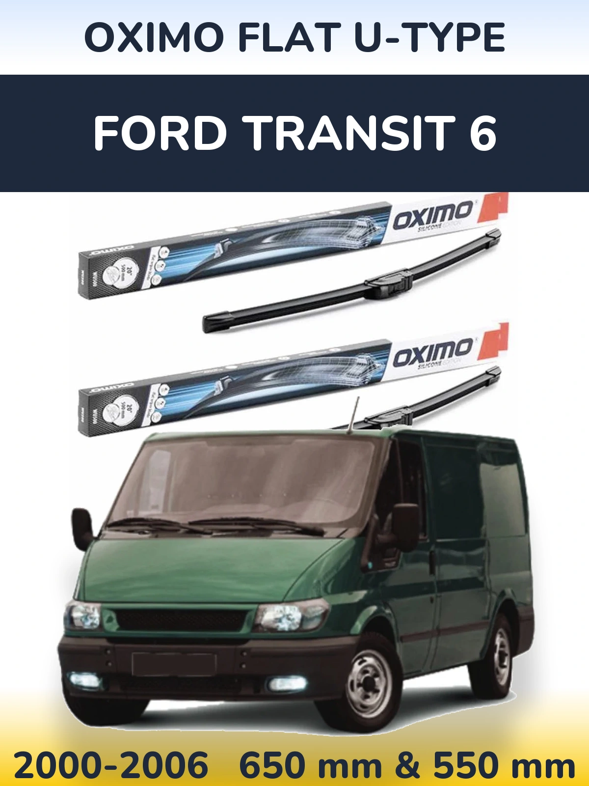 Torkarblad Oximo Flat U-type för Ford Transit 6