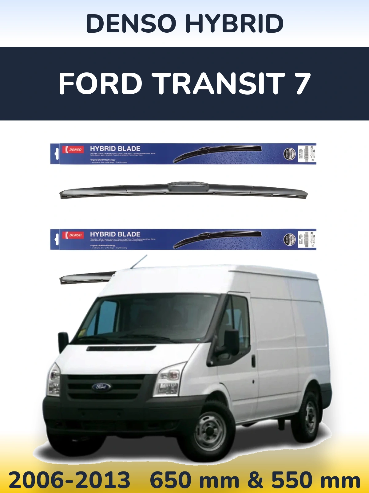 Torkarblad Denso Hybrid för Ford Transit 7