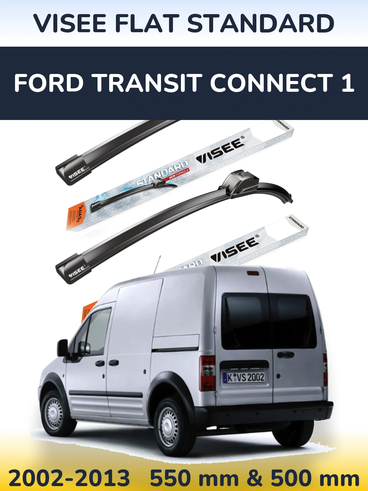 Torkarblad VISEE FLAT STANDARD för Ford Transit Connect 1