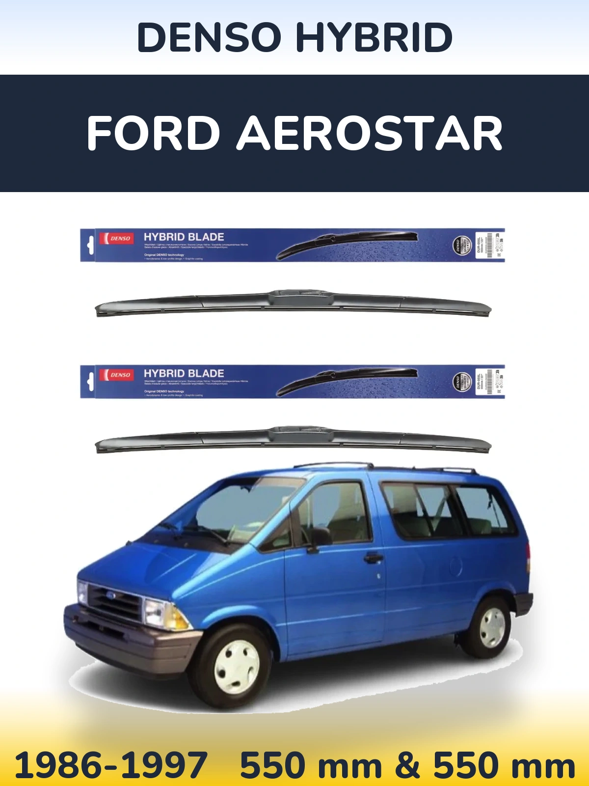 Torkarblad Denso Hybrid för Ford Aerostar