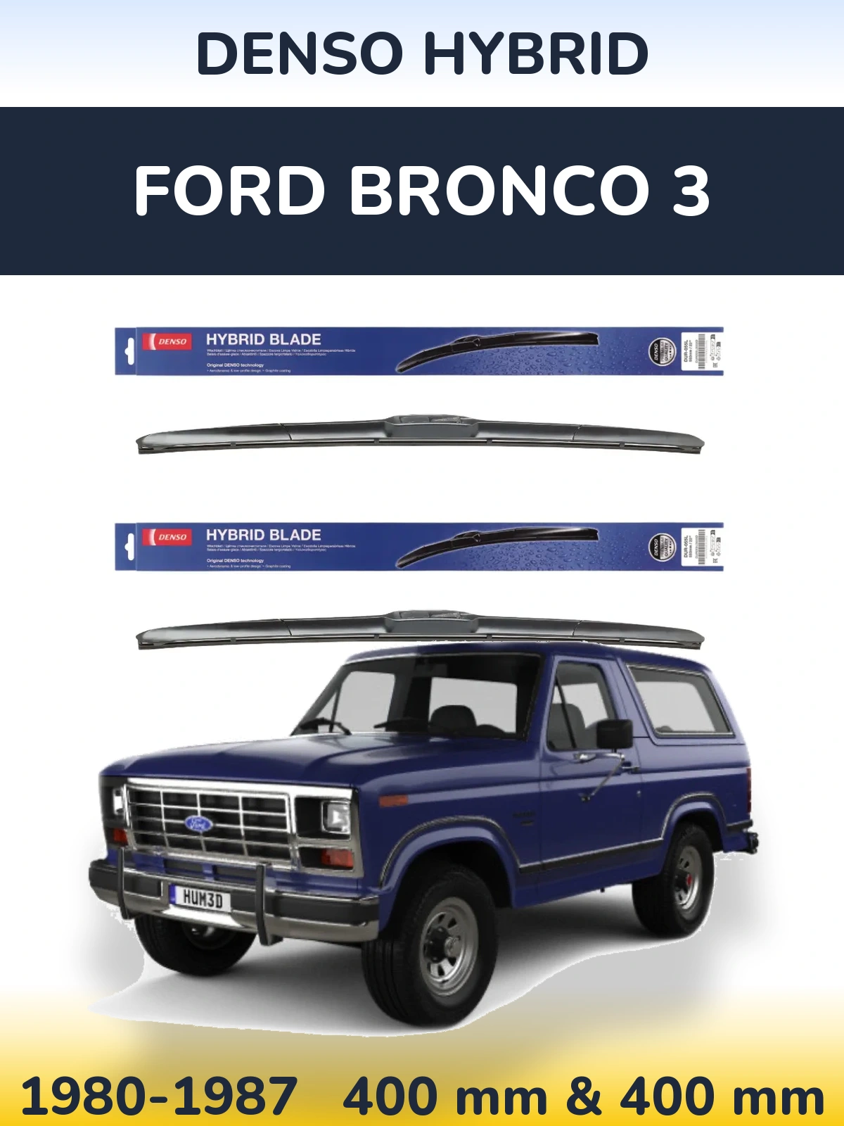 Torkarblad Denso Hybrid för Ford Bronco 3