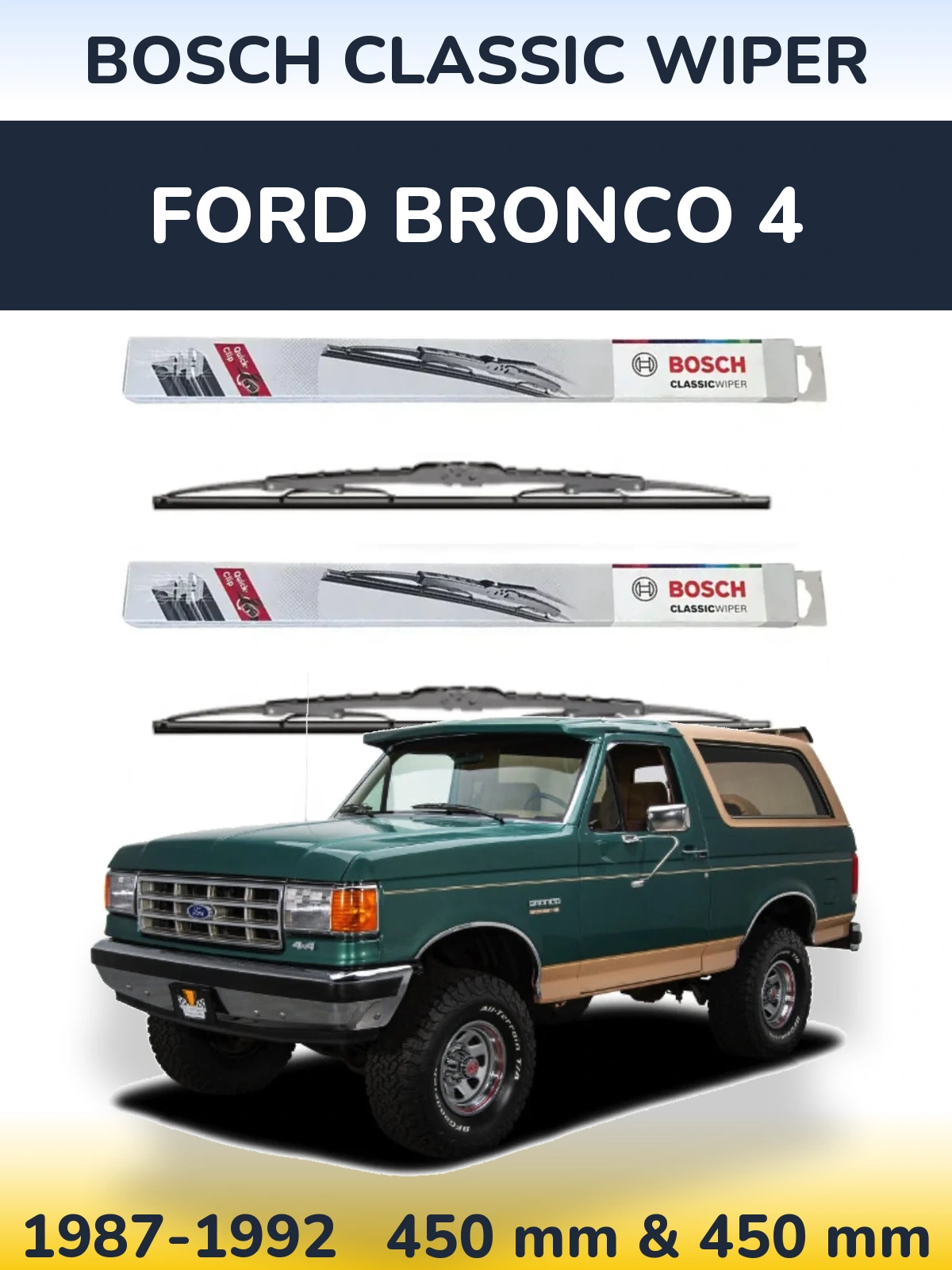 Torkarblad BOSCH Classic Wiper för Ford Bronco 4
