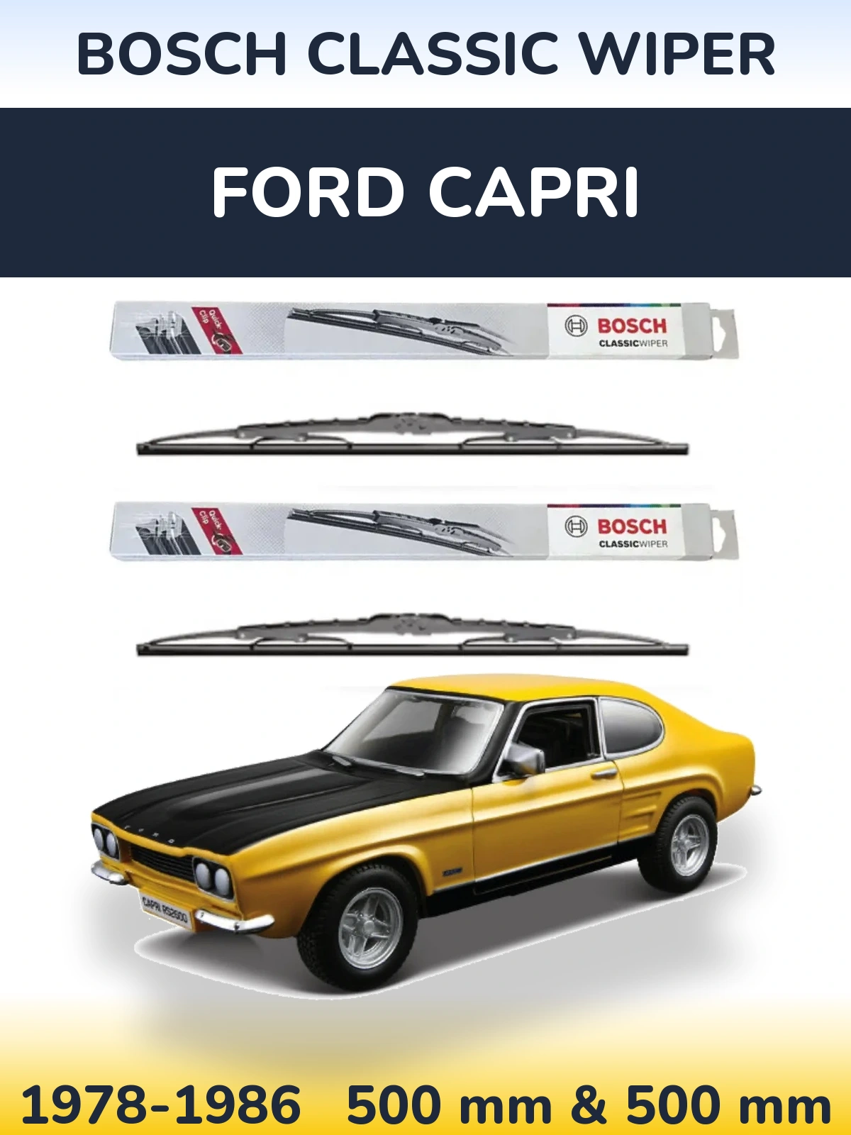 Torkarblad BOSCH Classic Wiper för Ford Capri