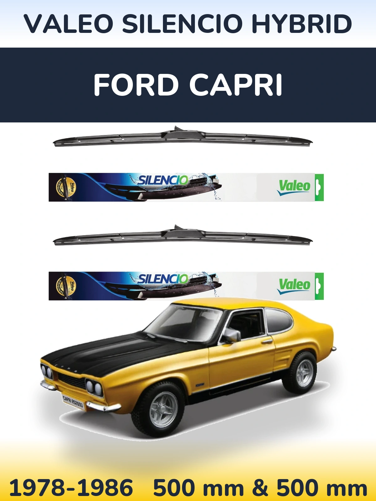 Torkarblad Valeo Silencio Hybrid för Ford Capri