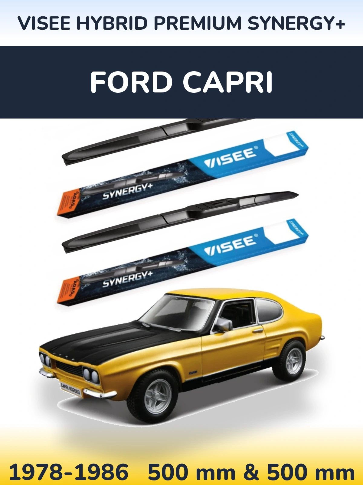 Torkarblad VISEE HYBRID PREMIUM SYNERGY+ för Ford Capri