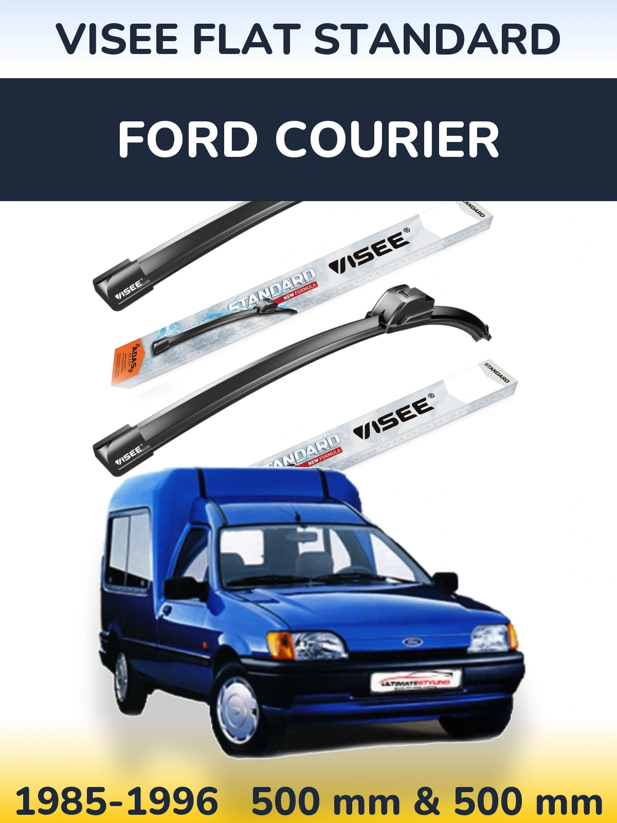 Torkarblad VISEE FLAT STANDARD för Ford Courier