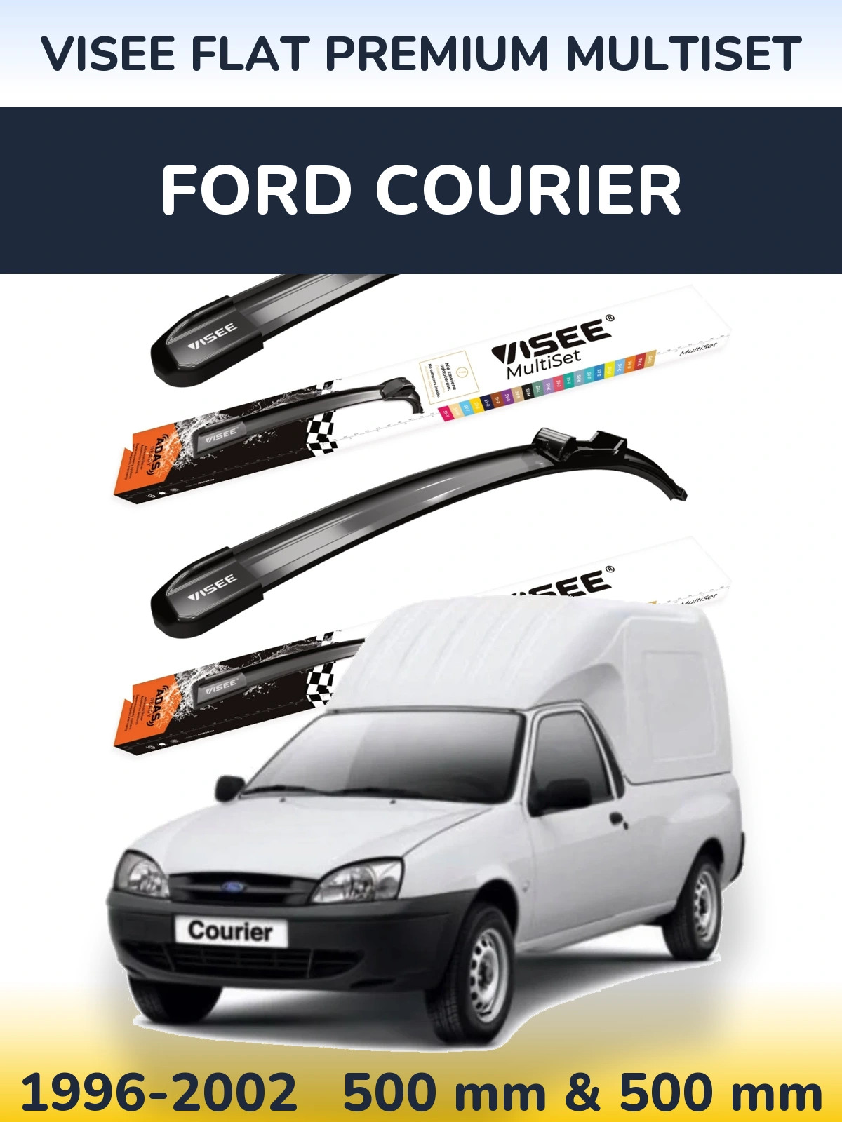 Torkarblad VISEE FLAT PREMIUM MultiSet för Ford Courier