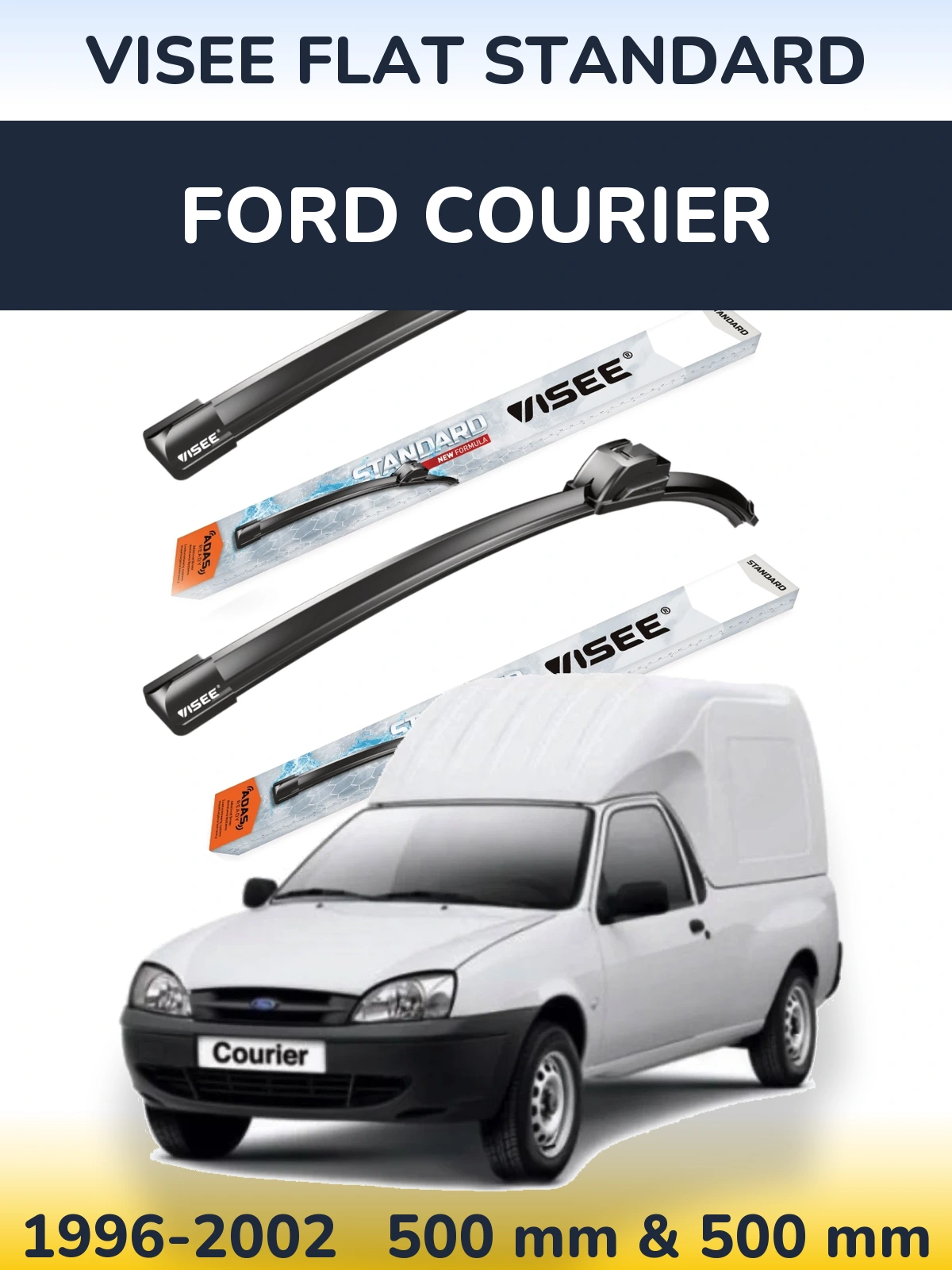 Torkarblad VISEE FLAT STANDARD för Ford Courier
