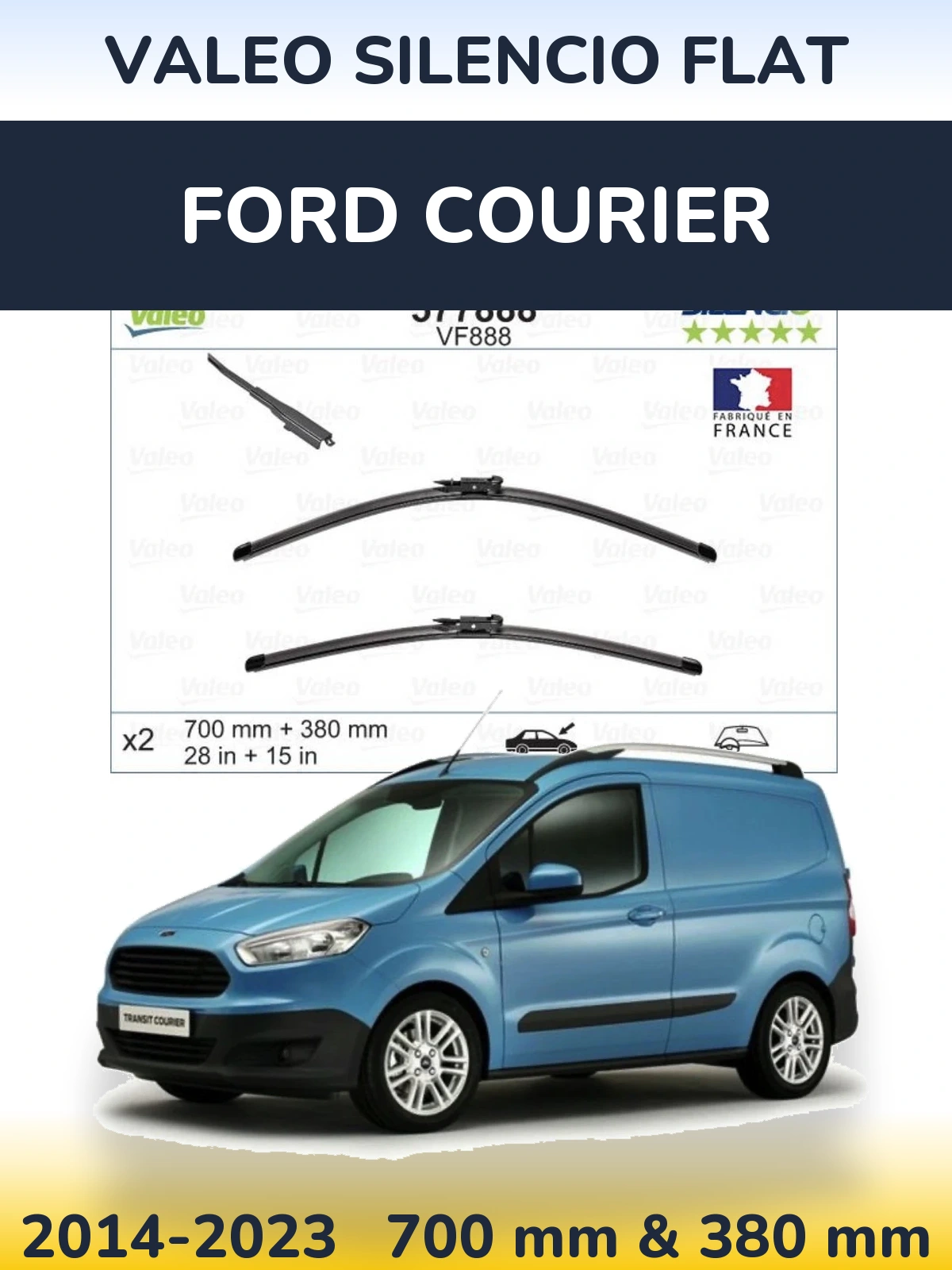 Torkarblad Valeo Silencio Flat för Ford Courier
