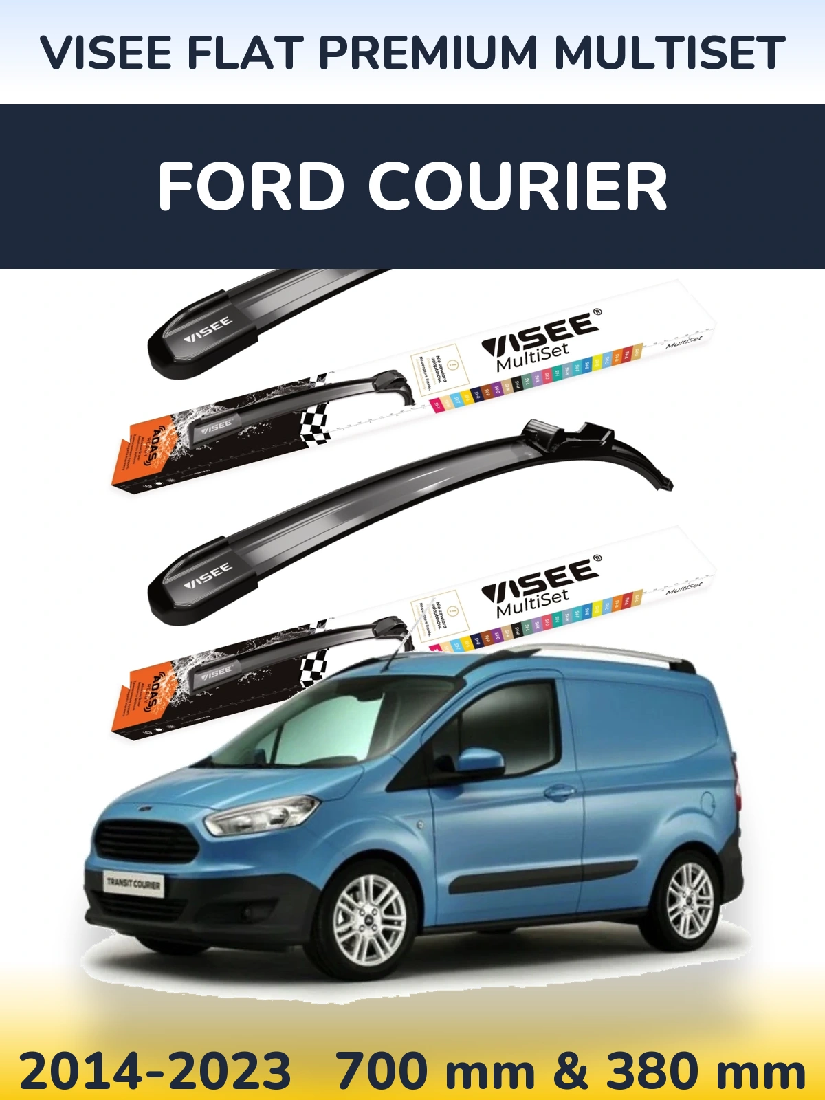 Torkarblad VISEE FLAT PREMIUM MultiSet för Ford Courier